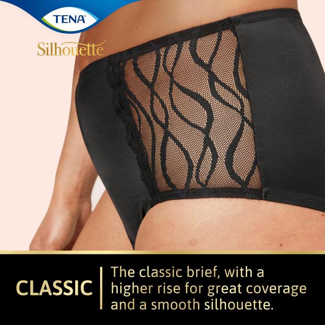 TENA Lady Silhouette Washable Incontinence Underwear Black Size M GOODS M&S   