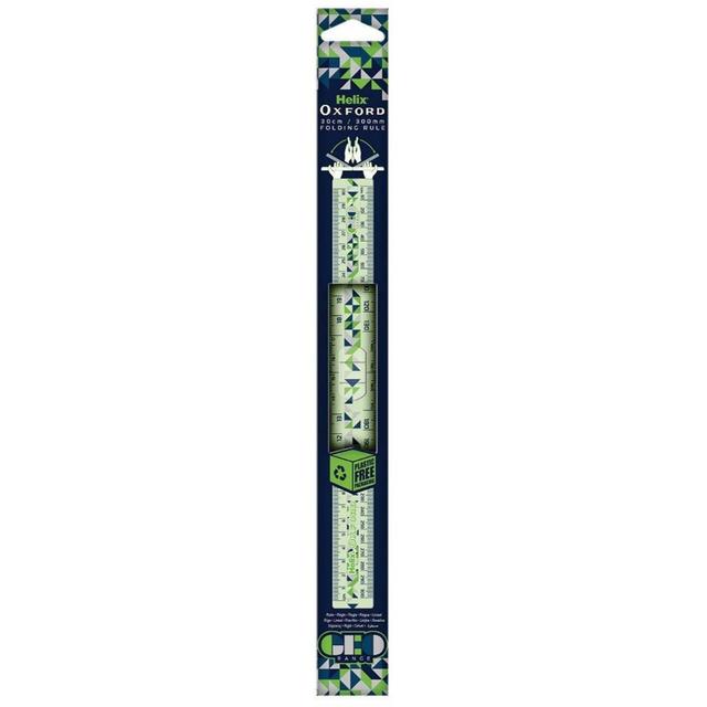 Oxford Geo Folding Ruler - Green