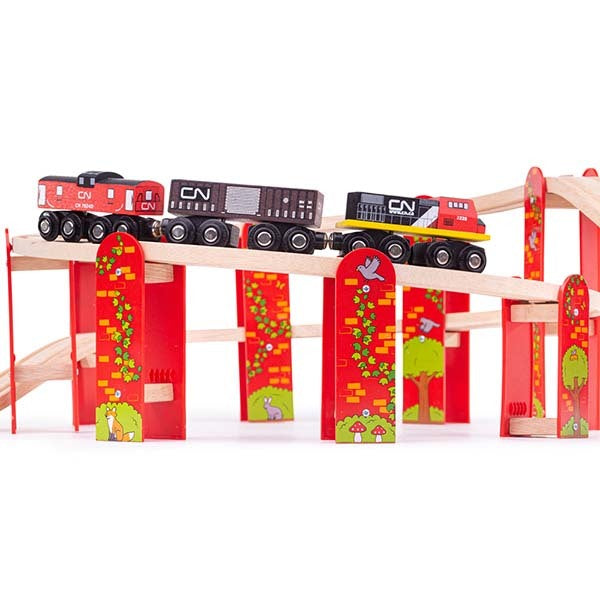 Bigjigs Rail High Level Expansion Set GOODS Superdrug   