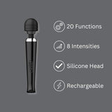 Loving Joy Rechargeable Magic Wand Vibrator with 20 modes - British product