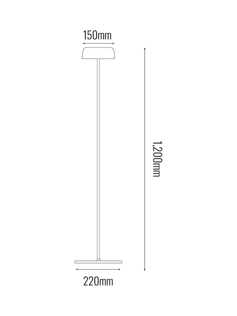 The Solar Centre Sundara warm white solar floor lamp, UK version
