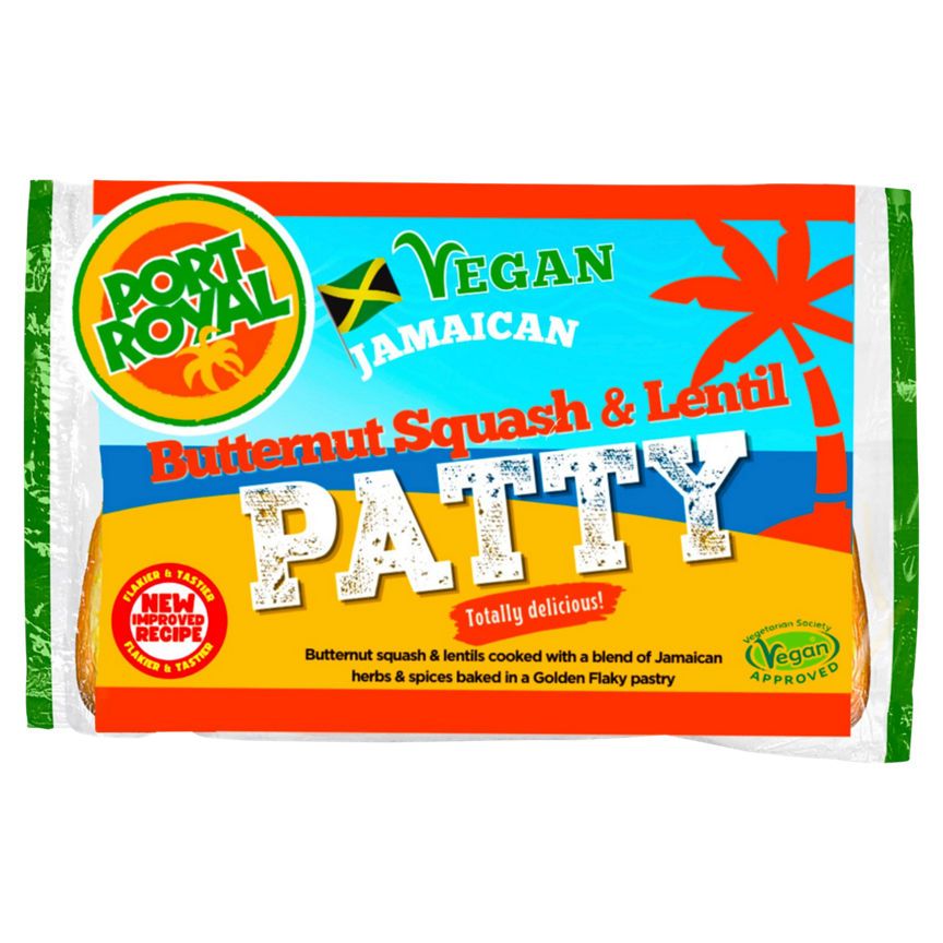 Port Royal Jamaican Butternut Squash & Lentil Patty 140g GOODS ASDA   