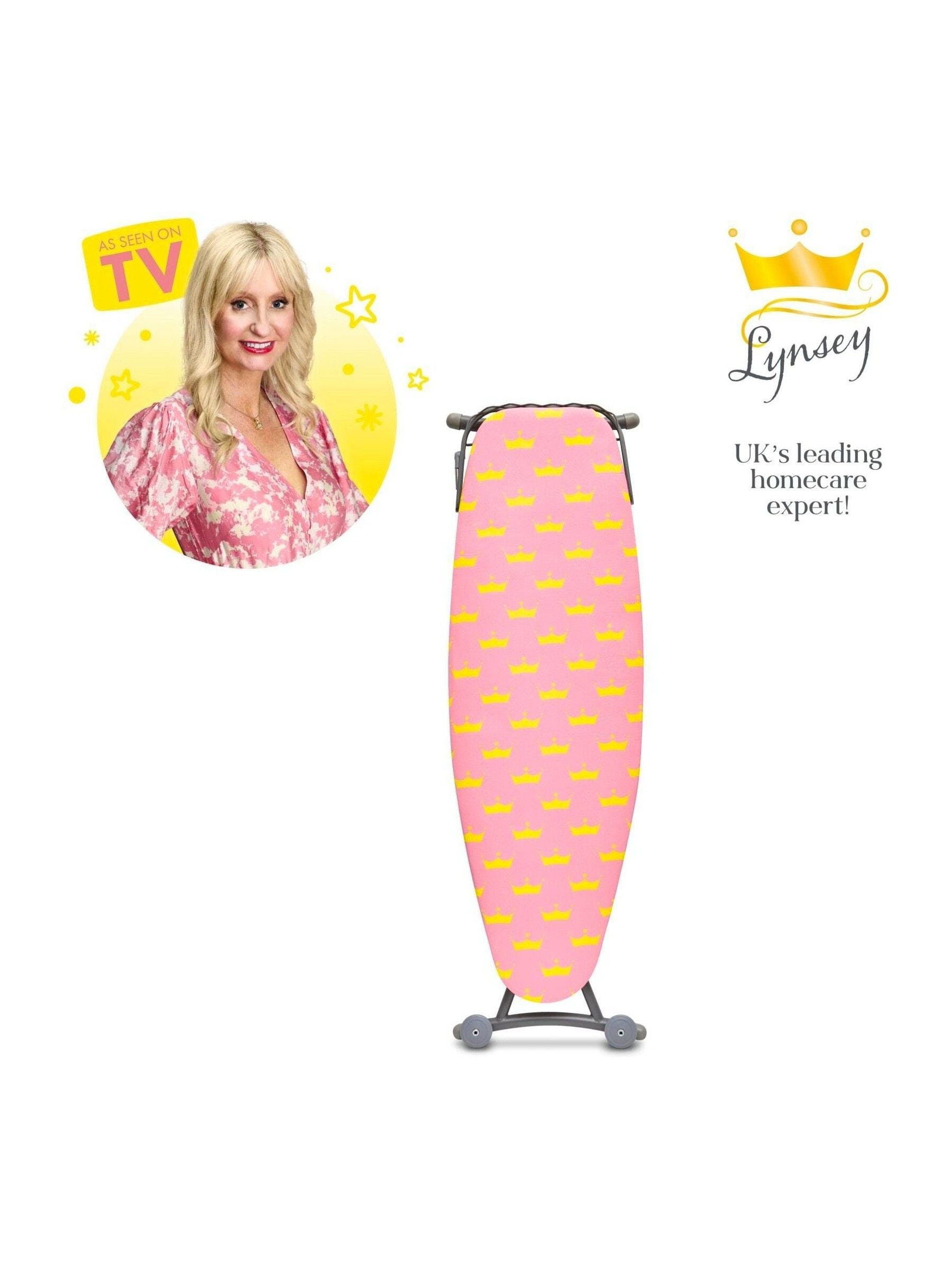 Swan large ironing board with mesh top and iron rest - British product
