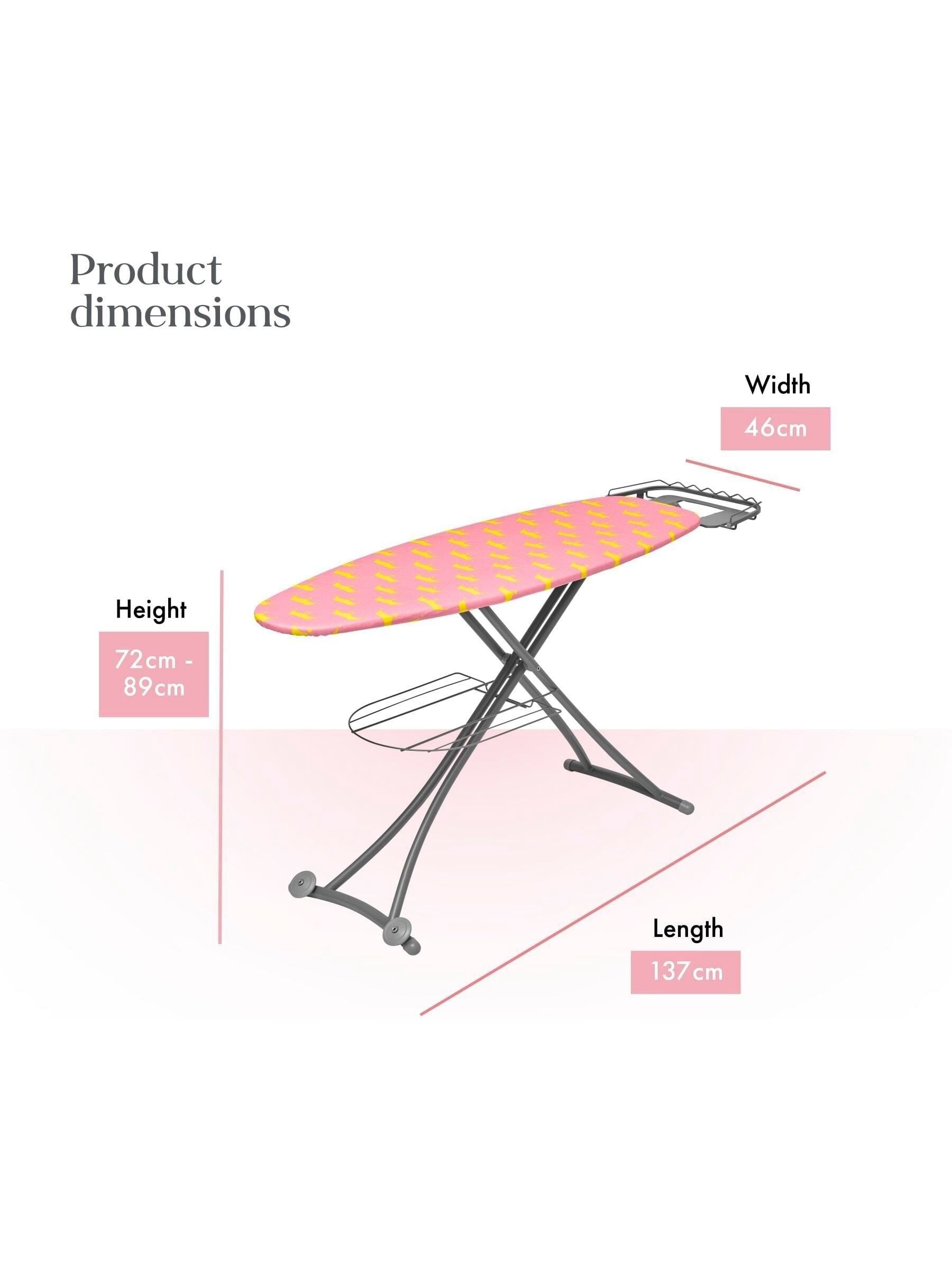 Swan large ironing board with mesh top and iron rest - British product