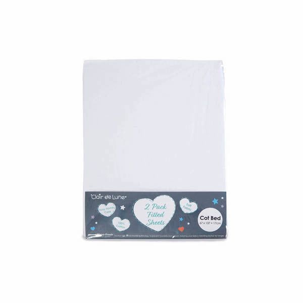 Clair De Lune Fitted Sheet Twin Pack Bed Grey GOODS Superdrug White  