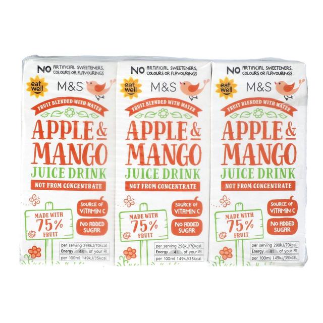 M&S Apple & Mango Juice Drink   3 x 200ml GOODS M&S   