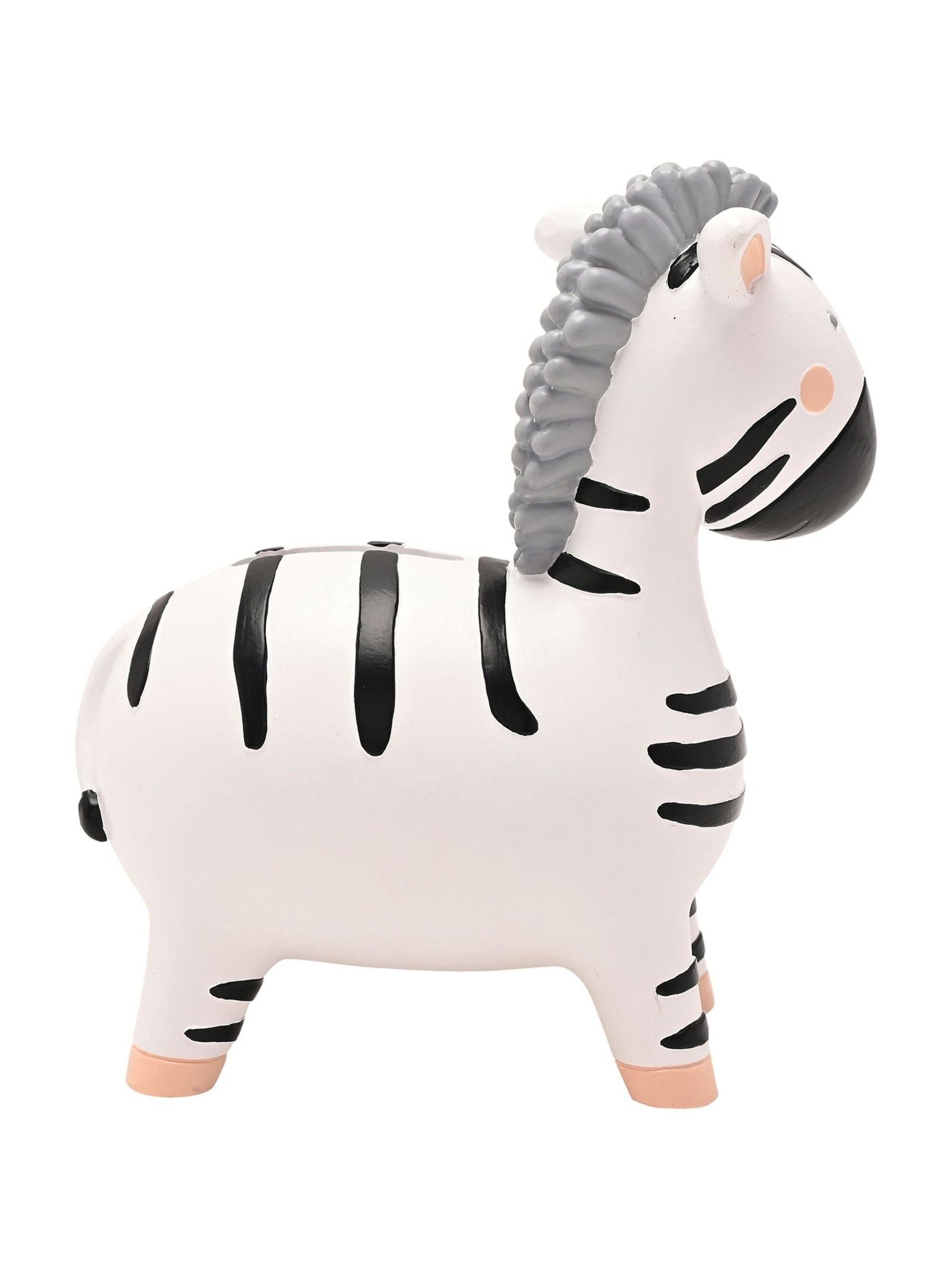 Widdop zebra money box with bold stripes, imported from the UK