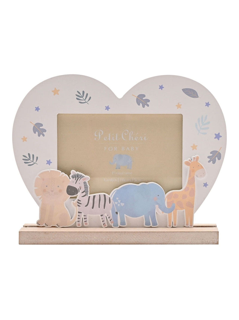 Widdop white animals heart photo frame 6x4 inch, UK version