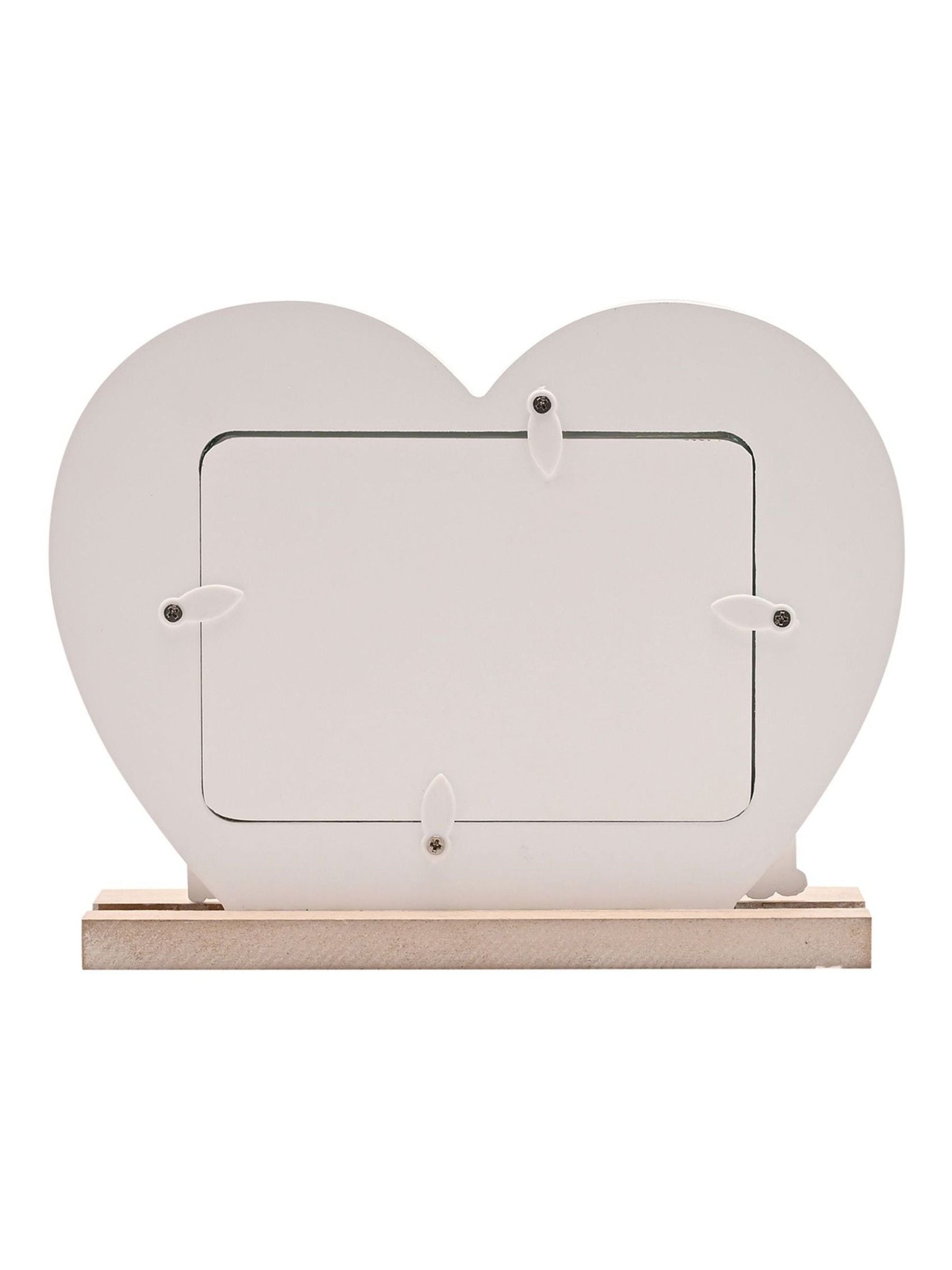 Widdop white animals heart photo frame 6x4 inch, UK version