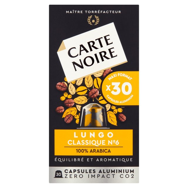 Carte Noire Lungo Aluminium Nespresso Compatible Capsules   30 per pack