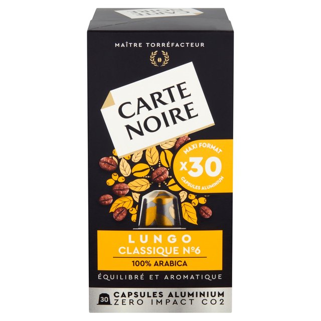 Carte Noire Lungo Aluminium Nespresso Compatible Capsules   30 per pack GOODS M&S   