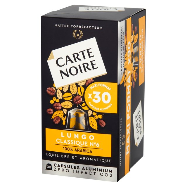 Carte Noire Lungo Aluminium Nespresso Compatible Capsules   30 per pack GOODS M&S   