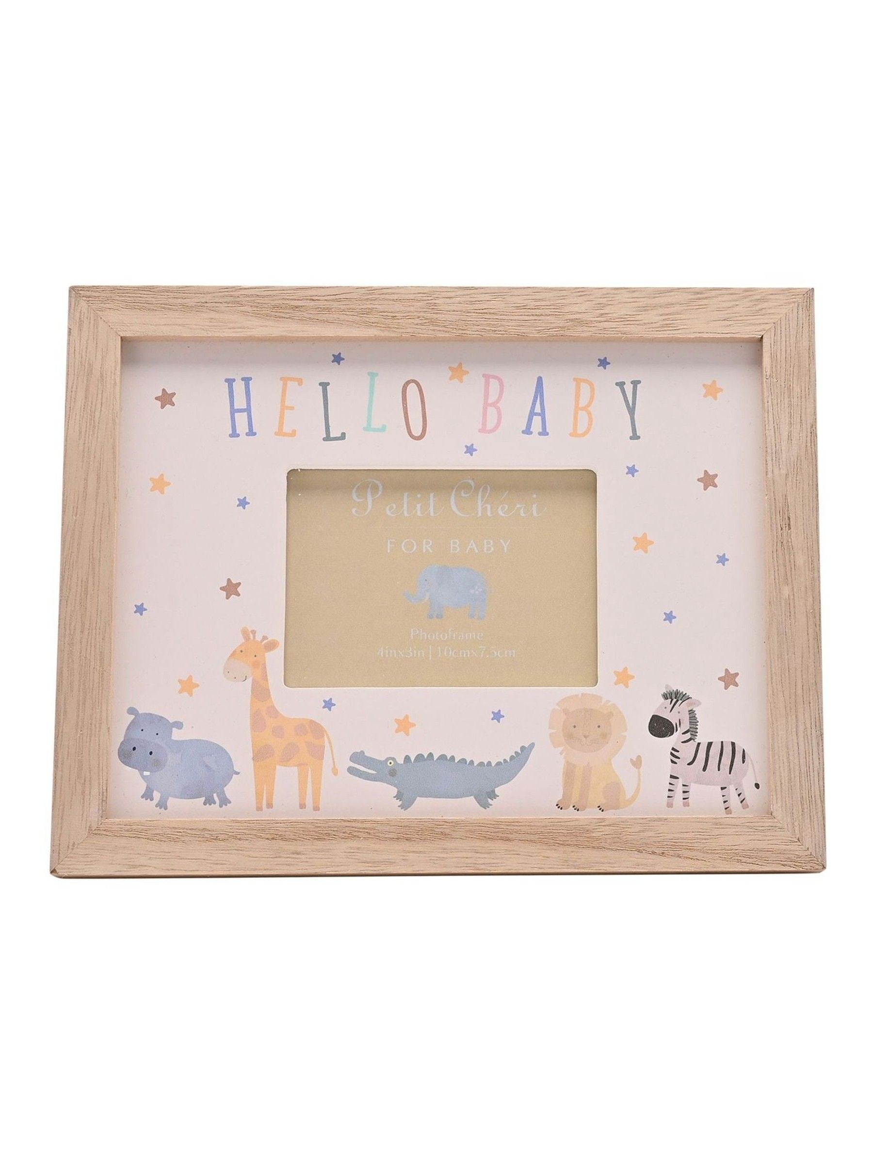 Widdop baby photo frame Animal Parade Hello Baby - British product