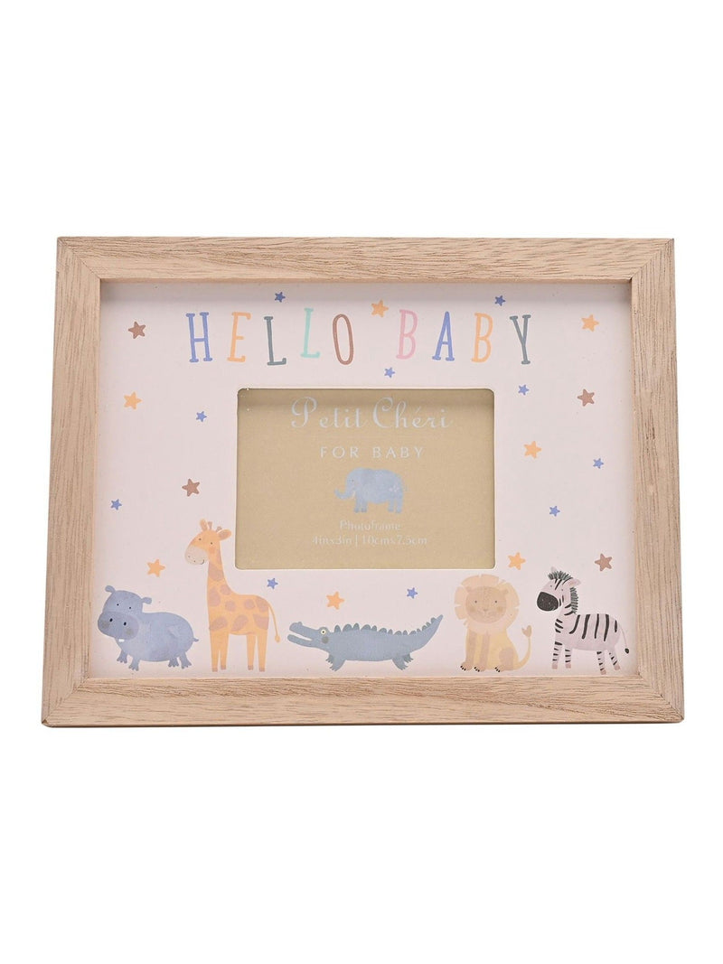 Widdop baby photo frame Animal Parade Hello Baby - British product