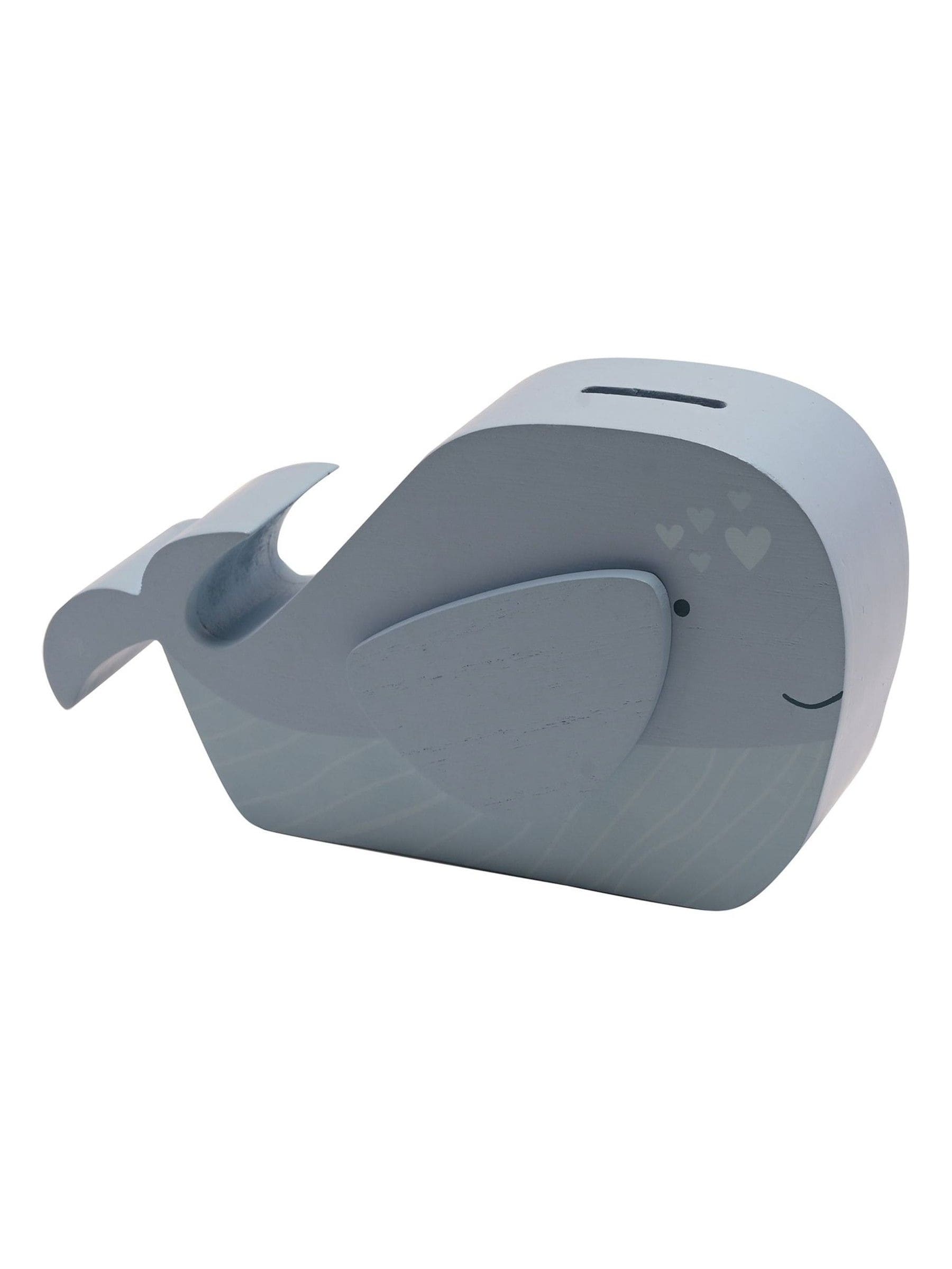 Widdop Blue Whale money box gift set, UK version