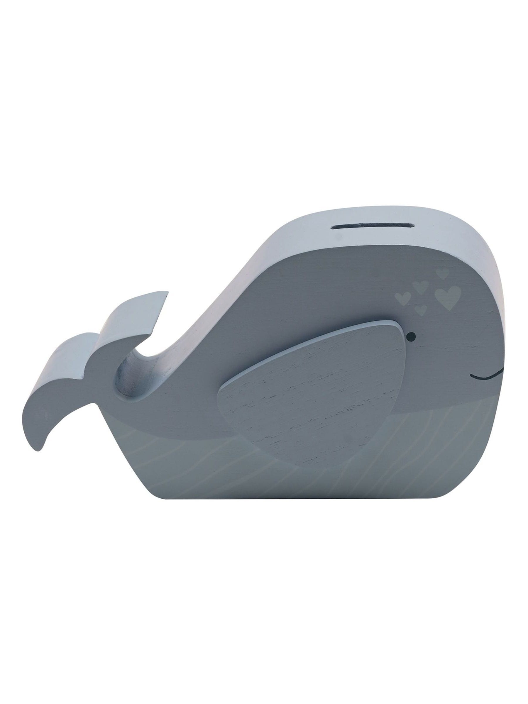 Widdop Blue Whale money box gift set, UK version