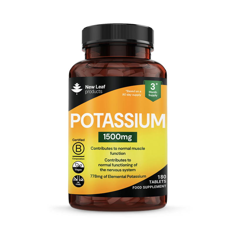 New Leaf Products potassium tablets 180 tablets (British brand)