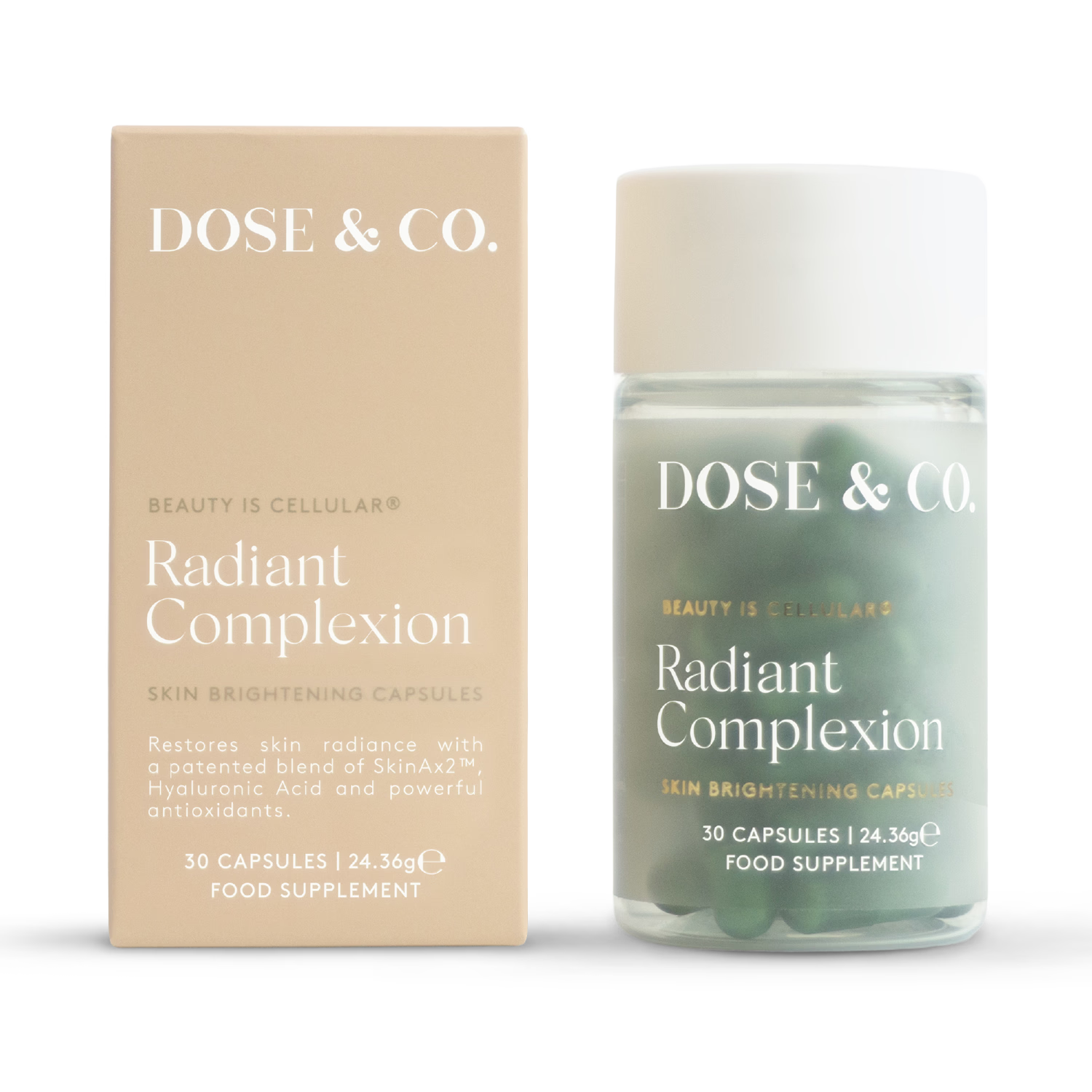 Dose & Co Radiant Complexion supplement 30 capsules (British brand)
