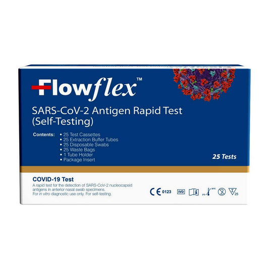 Flowflex Antigen Rapid Test Lateral Flow Self-Testing Kit 25 Pack General Health & Remedies Boots   