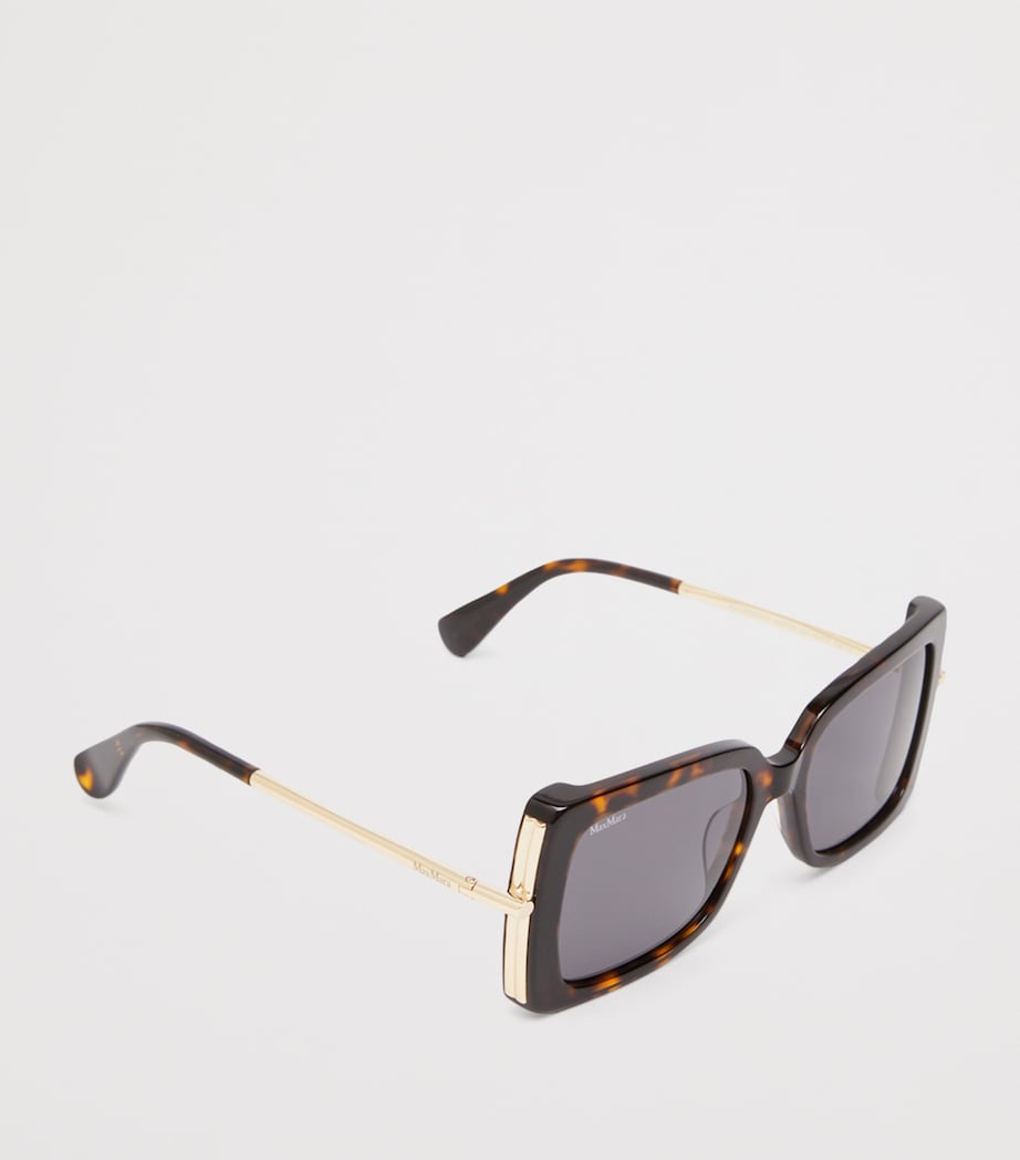 Max Mara oversized square sunglasses acetate metal frame - British product