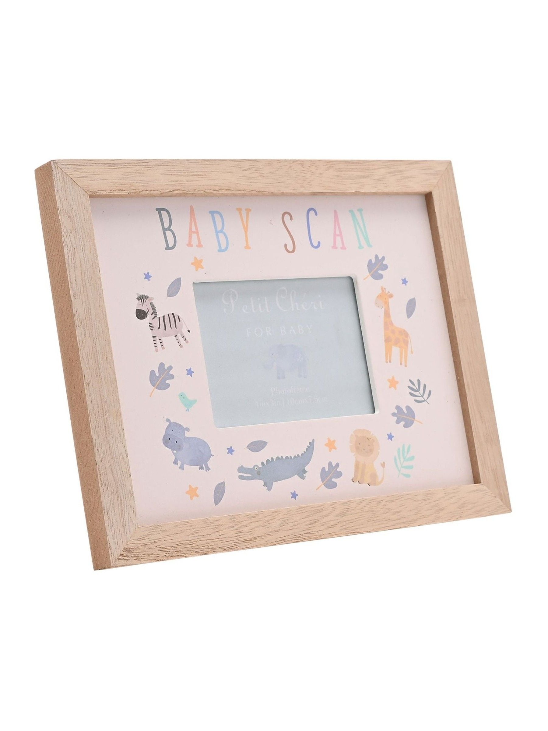 Widdop baby scan frame animal border 4x3, UK version