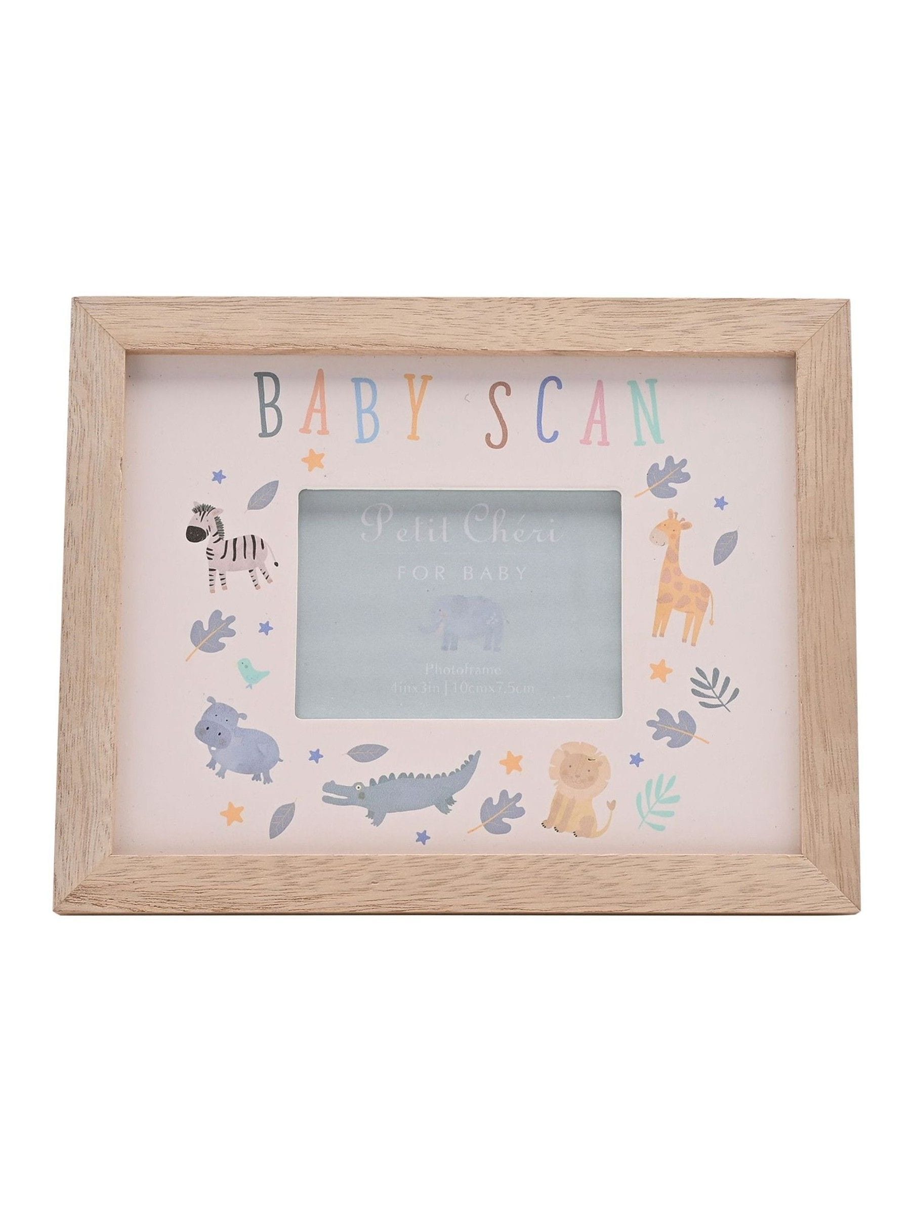 Widdop baby scan frame animal border 4x3, UK version