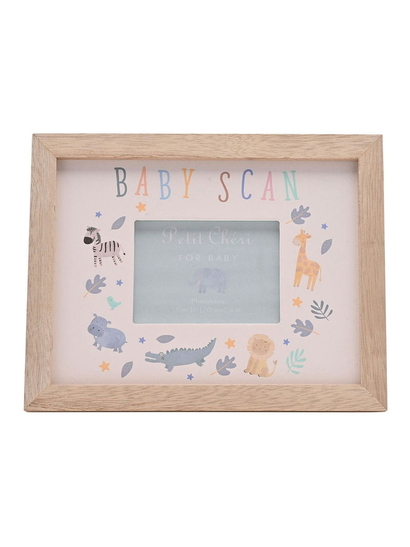 Widdop baby scan frame animal border 4x3, UK version
