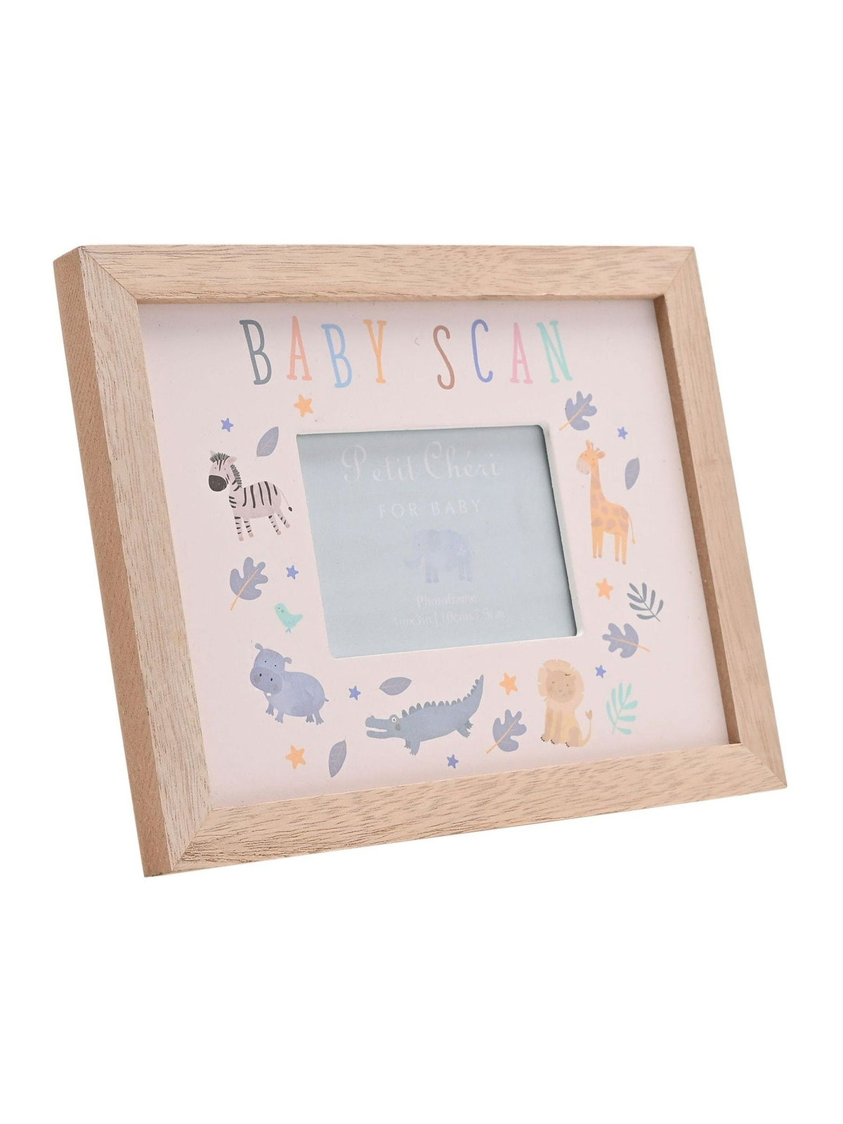 Widdop baby scan frame animal border 4x3, UK version