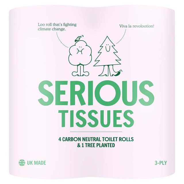 Serious Tissues Carbon Neutral Toilet Roll   4 per pack GOODS M&S   