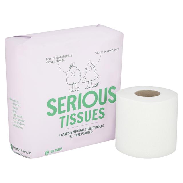 Serious Tissues Carbon Neutral Toilet Roll   4 per pack