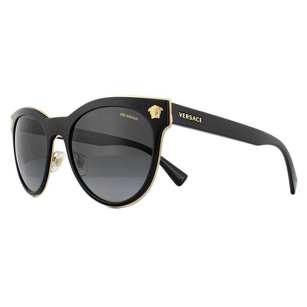 Versace VE2198 black cat-eye sunglasses, imported from the UK