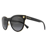Versace VE2198 black cat-eye sunglasses, imported from the UK