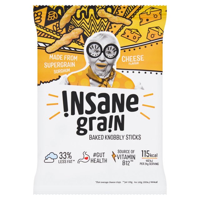 Insane Grain Cheese - Baked Knobbly Sticks   24g