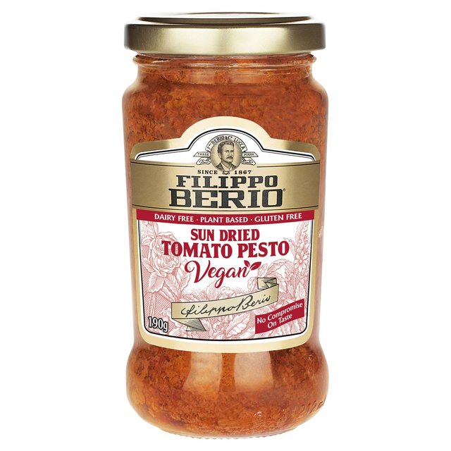 Filippo Berio Vegan Sun Dried Tomato Pesto   190g GOODS M&S   