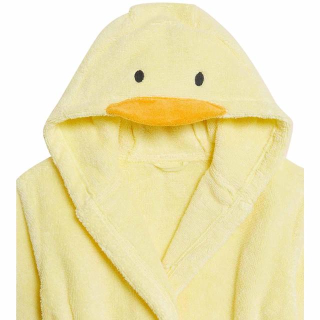 M&S Duck Hooded Robe 0-3 Years Yellow GOODS M&S   