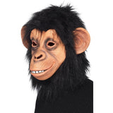 Smiffys chimp mask black full overhead - British product