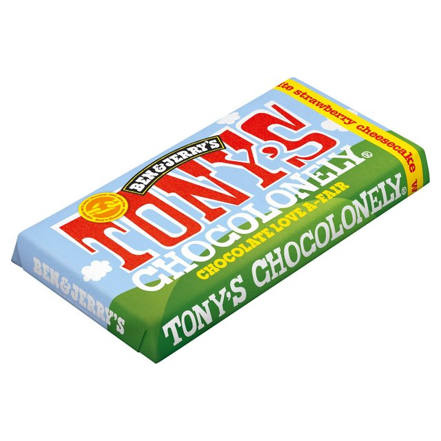 Tony's Chocolonely White Chocolate Strawberry Cheesecake   180g