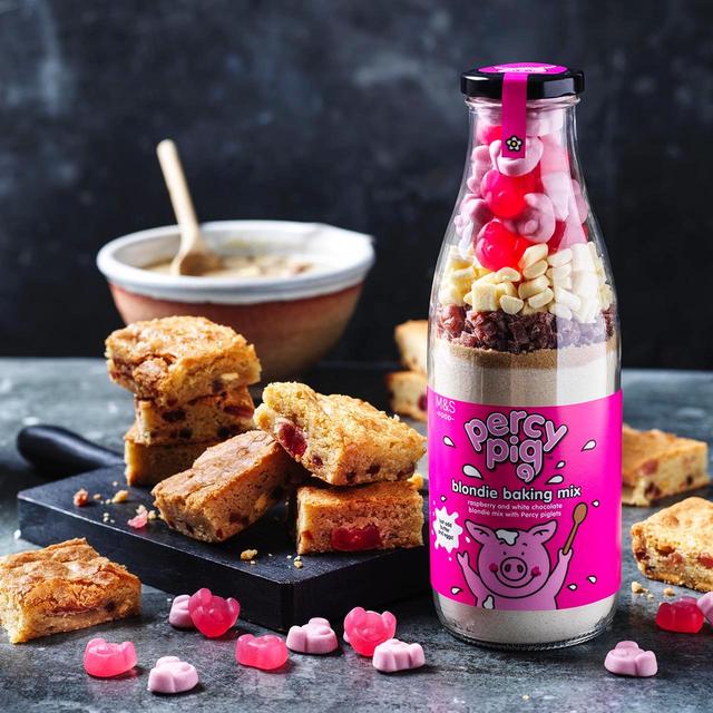 M&S Percy Pig Blondies Baking Bottle Mix   615g GOODS M&S   