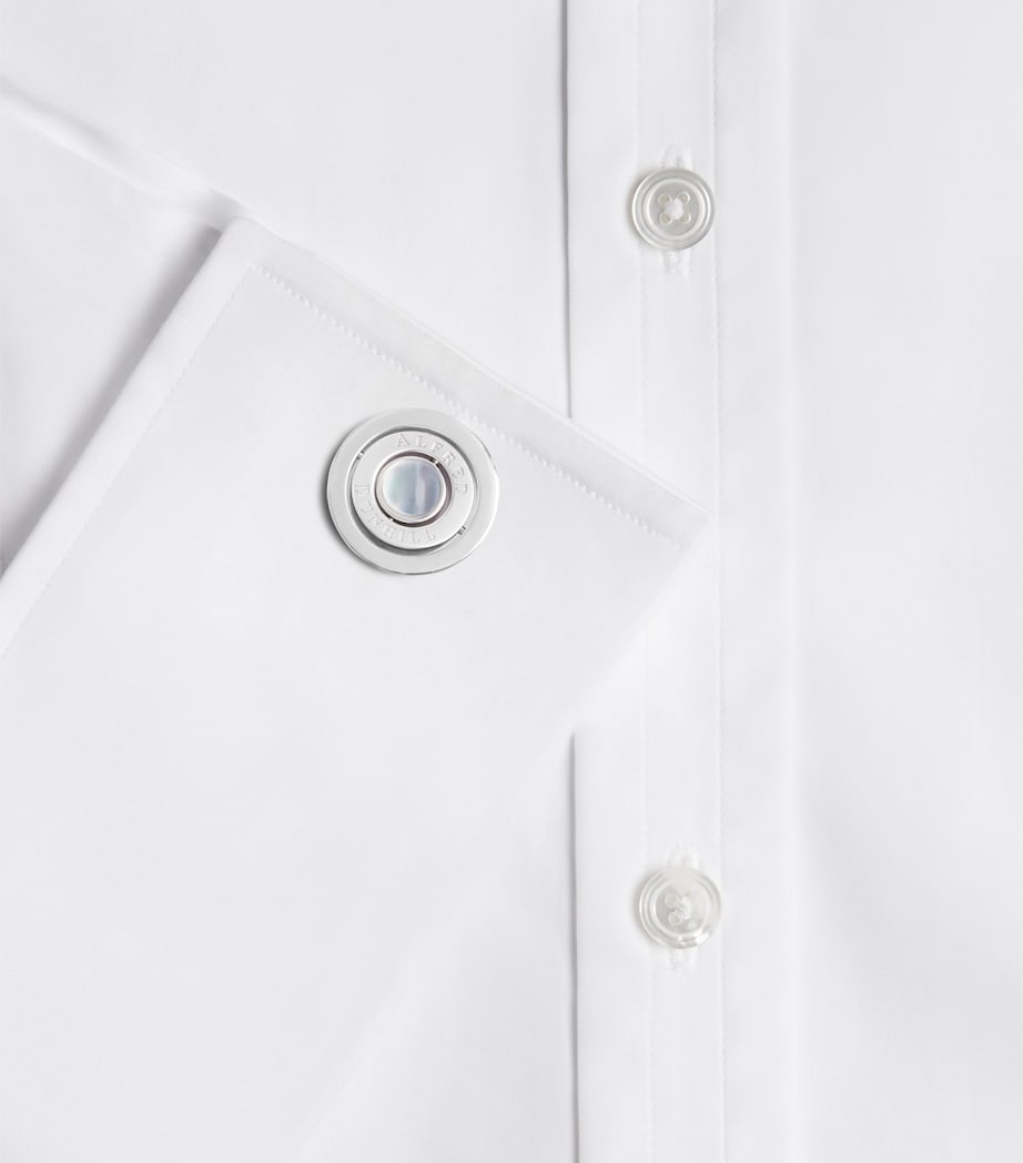 Dunhill Gyro Cufflinks mother of pearl sterling silver (British brand)