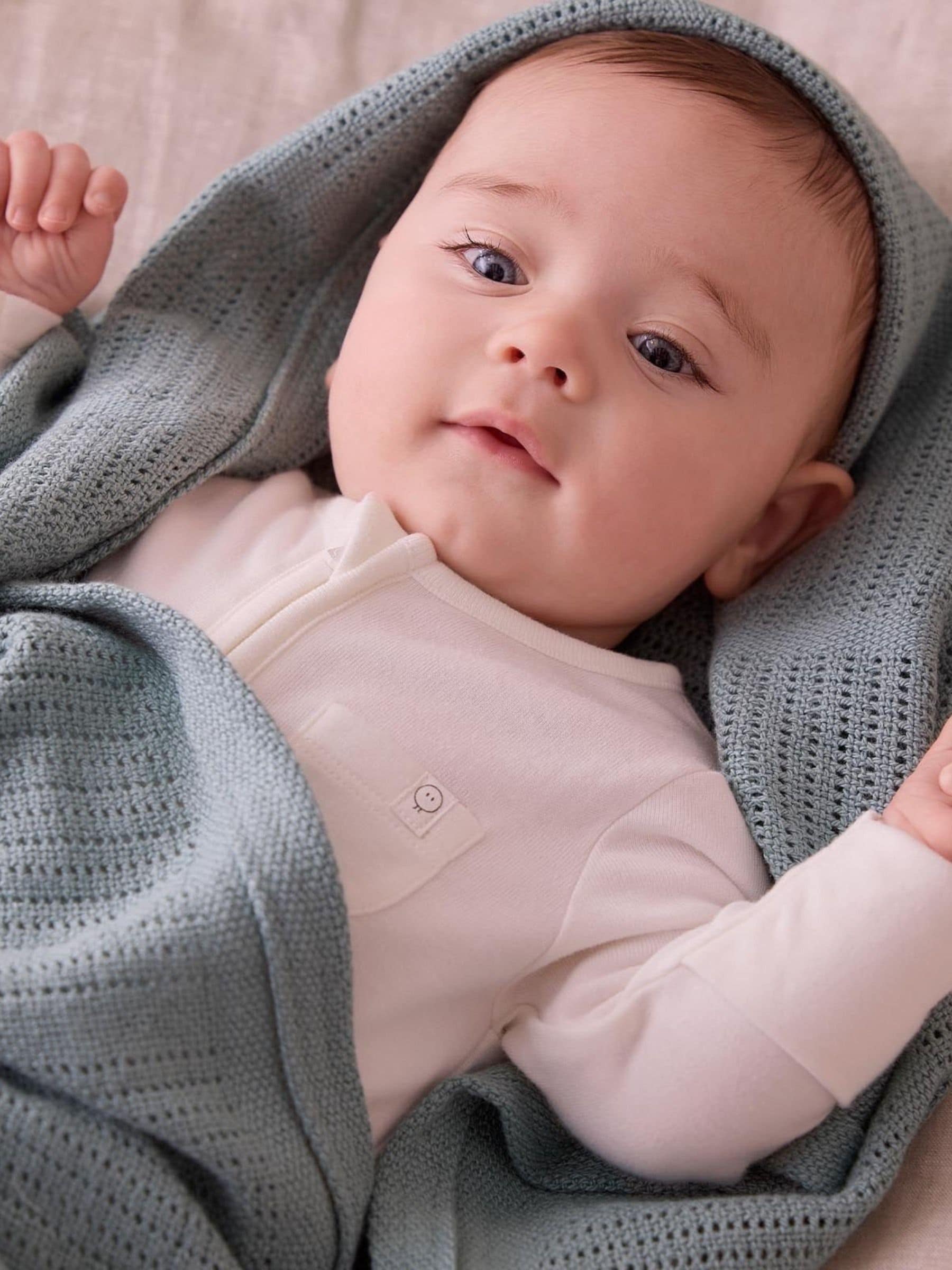 MORI Blue Blend Cellular Baby Blanket