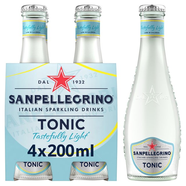 San Pellegrino Light Tonic Water Glass   4 x 200ml GOODS M&S   