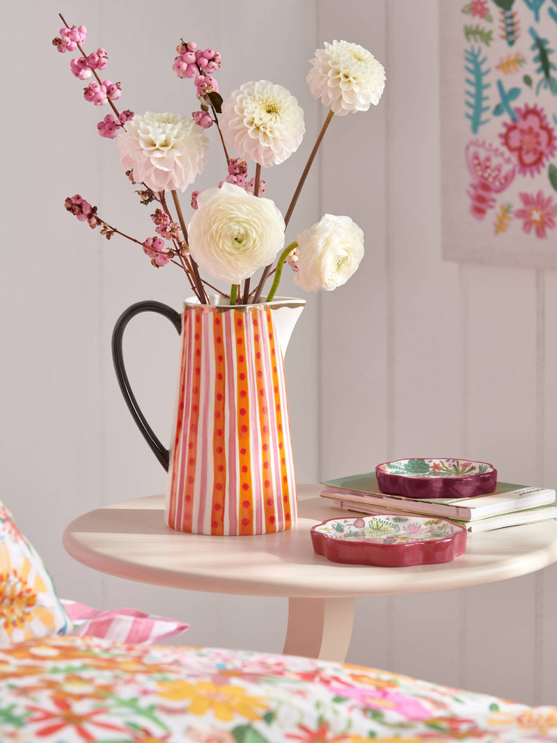 Lucy Tiffney stripe vase jug - British product