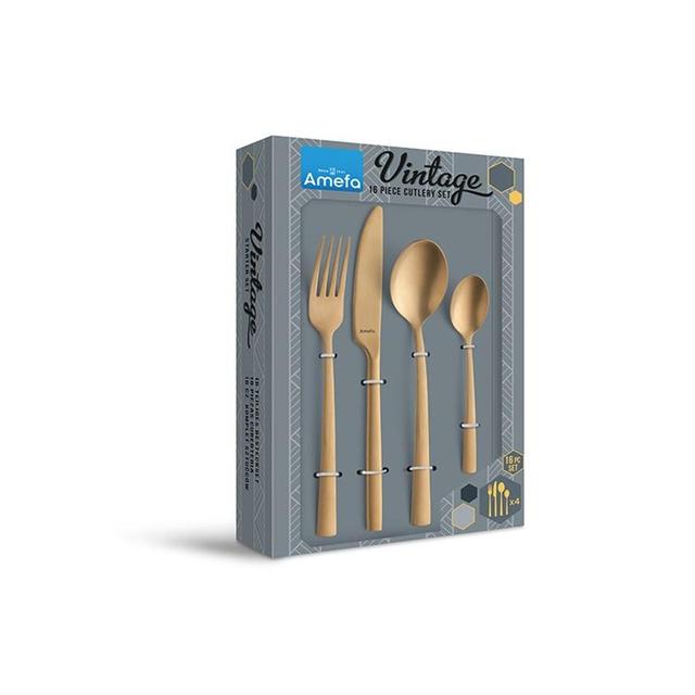 Amefa Manille Gold 16pc Cutlery Set GOODS M&S   