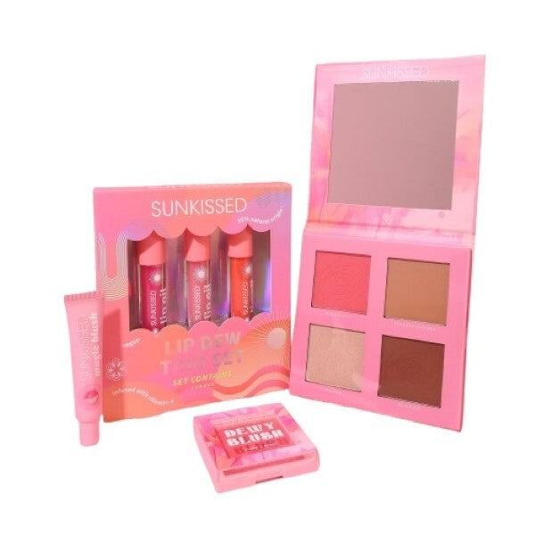 Sunkissed Romantic Blush makeup gift set - British product