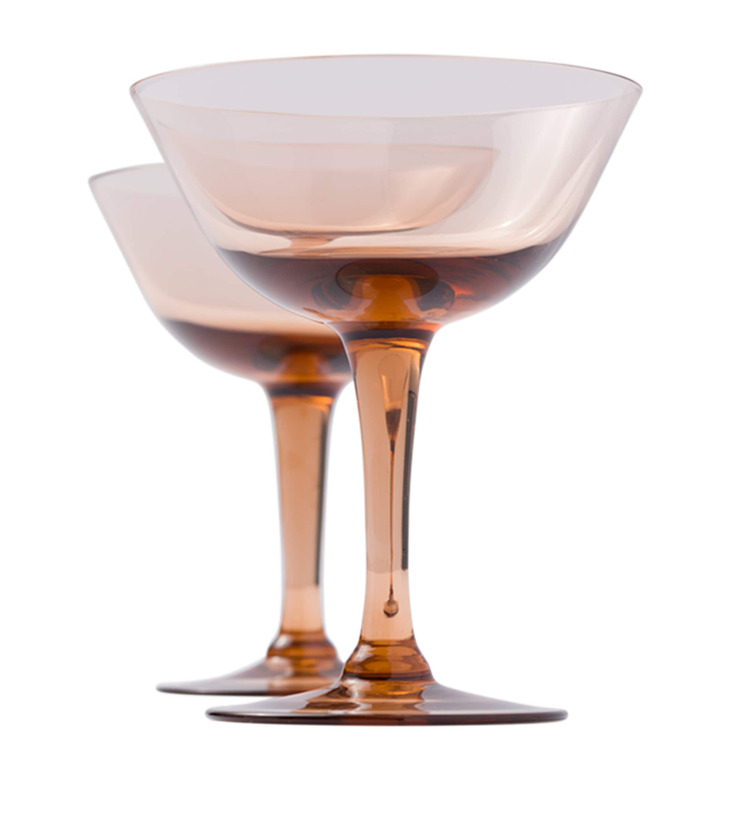 Prada New York inspired Champagne coupes set of 2, imported from the UK