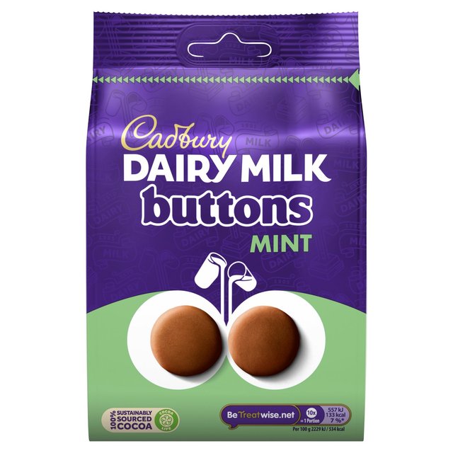 Cadbury Dairy Milk Mint Buttons Chocolate Bag   110g GOODS M&S   