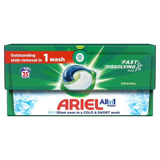 Ariel 3in1 Original Pods Washing Capsules 25 Washes   25 per pack