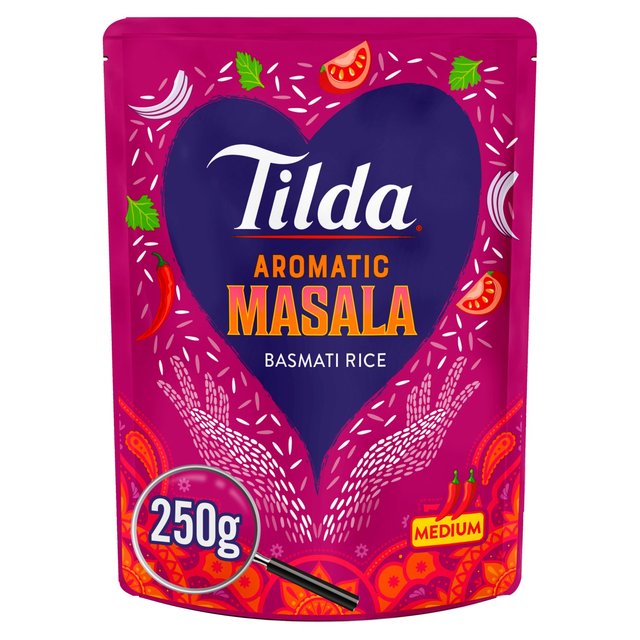 Tilda Microwave Masala Basmati Rice   250g