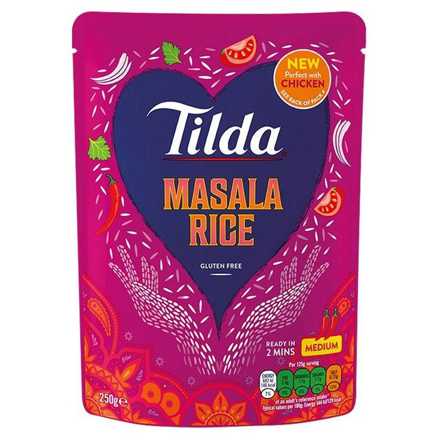 Tilda Microwave Masala Basmati Rice   250g