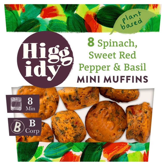 Higgidy Spinach & Red Pepper Mini Muffins   160g GOODS M&S   